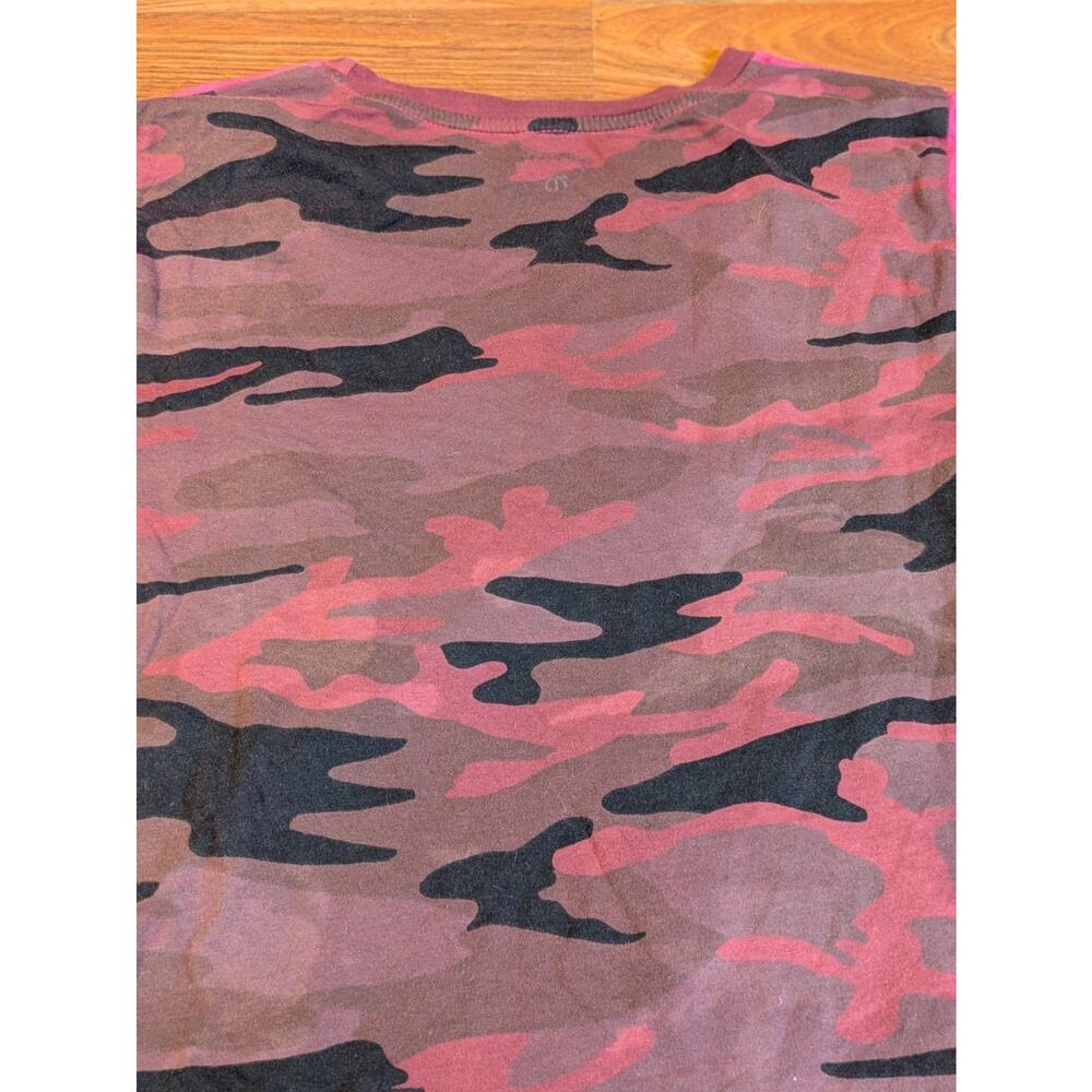 Y2K Grail Pink Camo Layered Long Sleeve Thermal Top Roses USA Made M - Picture 7 of 7